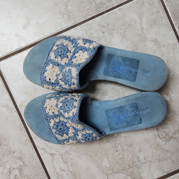 Jeffrey Campbell Mix Up crochet platform slide sandals - Picture 3 of 5